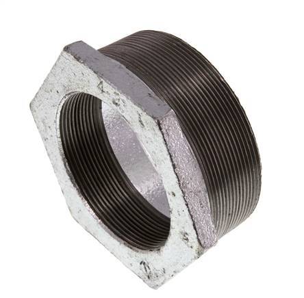 R 4'' x Rp 3'' M/F Anillo reductor de hierro fundido galvanizado 25 Bar