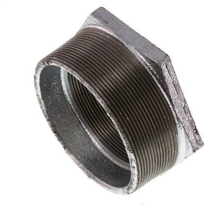 R 4'' x Rp 3'' M/F Anillo reductor de hierro fundido galvanizado 25 Bar