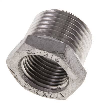 1/2'' NPT x 3/8'' NPT M/F Stainless steel Reducing Ring 16 Bar [2 Pieces]
