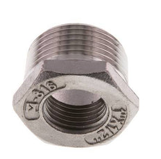 R 1'' x Rp 1/2'' M/F Anillo reductor de acero inoxidable 16 Bar