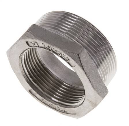 2'' NPT x 1 1/2'' NPT M/F Anillo reductor de acero inoxidable 16 Bar