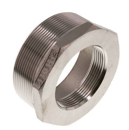 R 3'' x Rp 2'' M/F Anillo reductor de acero inoxidable 16 Bar