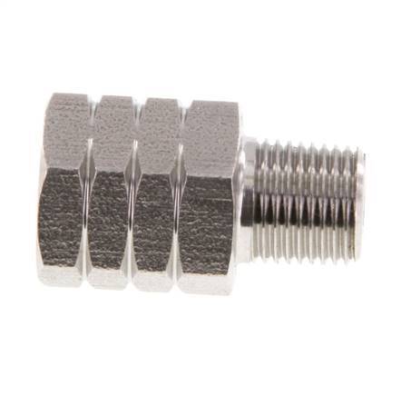R 1/8'' x 1/8'' NPT M/F Anillo reductor de acero inoxidable 40 Bar - Hidráulico
