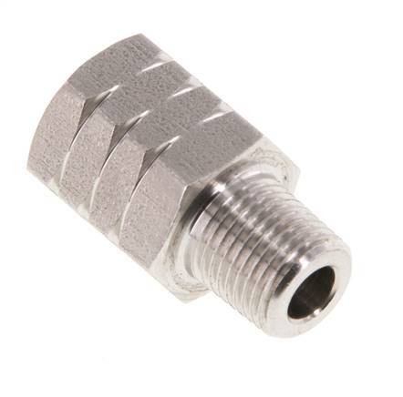 R 1/8'' x 1/8'' NPT M/F Anillo reductor de acero inoxidable 40 Bar - Hidráulico
