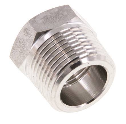 3/4'' NPT x 1/2'' NPT M/F Anillo reductor de acero inoxidable 170 Bar - Hidráulico