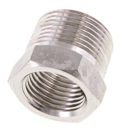 3/4'' NPT x 1/2'' NPT M/F Anillo reductor de acero inoxidable 170 Bar - Hidráulico
