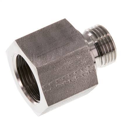 G 1/2'' x G 3/4'' M/F Adaptador reductor de acero inoxidable 400 Bar - Hidráulico