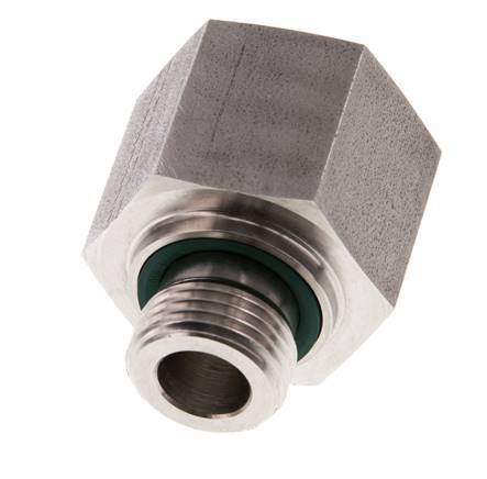 G 1/2'' x G 3/4'' M/F Adaptador reductor de acero inoxidable 400 Bar - Hidráulico