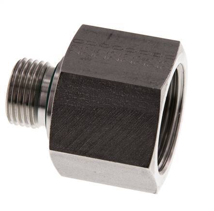G 1/2'' x G 1'' M/F Adaptador reductor de acero inoxidable 400 Bar - Hidráulico