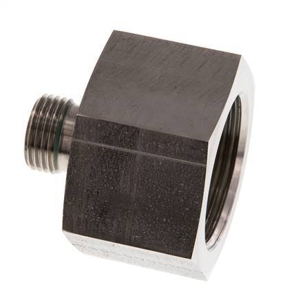 G 1/2'' x G 1 1/4'' M/F Adaptador reductor de acero inoxidable 400 Bar - Hidráulico
