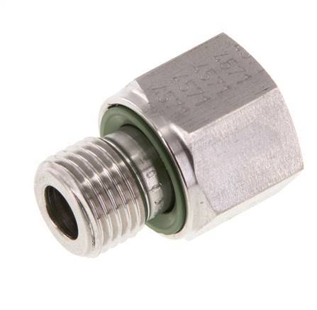 G 1/4'' x G 1/8'' M/F Adaptador reductor de acero inoxidable 630 Bar - Hidráulico