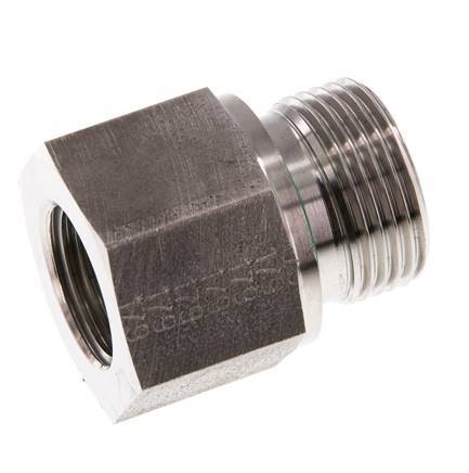 G 3/4'' x G 1/2'' M/F Adaptador reductor de acero inoxidable 400 Bar - Hidráulico