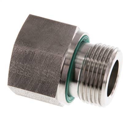 G 3/4'' x G 1/2'' M/F Adaptador reductor de acero inoxidable 400 Bar - Hidráulico