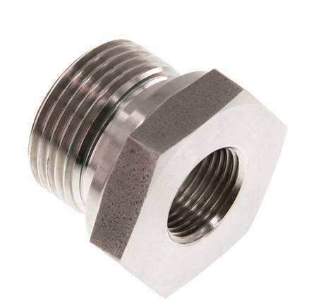 G 3/4'' x G 3/8'' M/F Adaptador reductor de acero inoxidable 400 Bar - Hidráulico