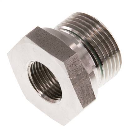 G 3/4'' x G 3/8'' M/F Adaptador reductor de acero inoxidable 400 Bar - Hidráulico