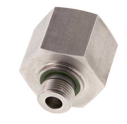 G 3/8'' x G 3/4'' M/F Adaptador reductor de acero inoxidable 400 Bar - Hidráulico