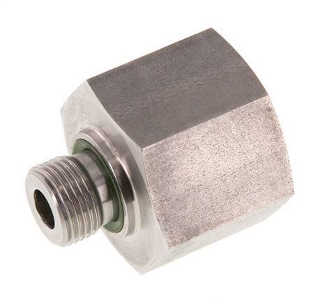 G 3/8'' x G 3/4'' M/F Adaptador reductor de acero inoxidable 400 Bar - Hidráulico