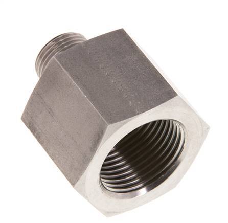G 3/8'' x G 3/4'' M/F Adaptador reductor de acero inoxidable 400 Bar - Hidráulico