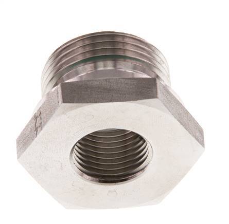 G 1'' x G 1/2'' M/F Adaptador reductor de acero inoxidable 400 Bar - Hidráulico