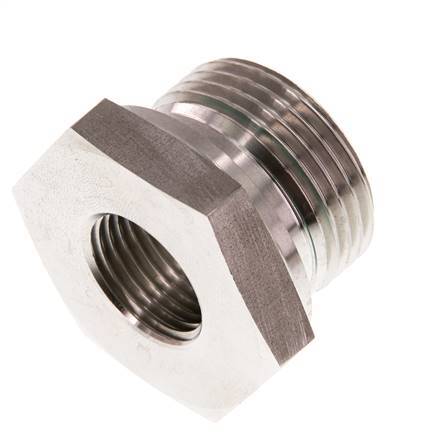G 1'' x G 1/2'' M/F Adaptador reductor de acero inoxidable 400 Bar - Hidráulico