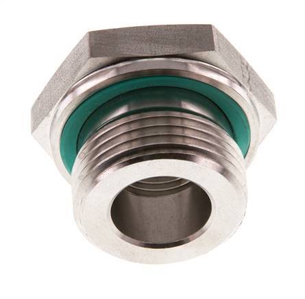 G 1'' x G 1/2'' M/F Adaptador reductor de acero inoxidable 400 Bar - Hidráulico