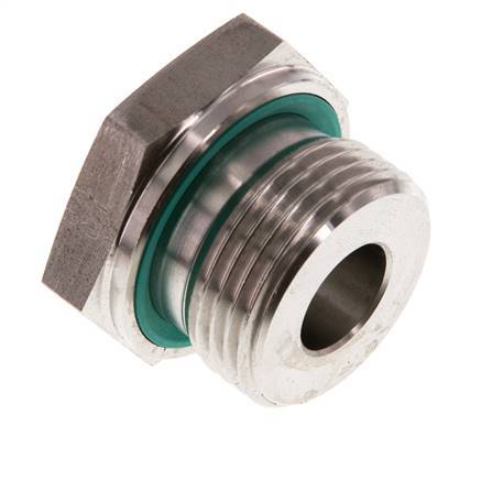 G 1'' x G 3/8'' M/F Adaptador reductor de acero inoxidable 400 Bar - Hidráulico