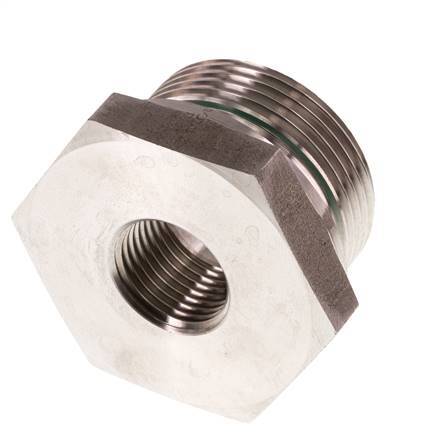 G 1 1/4'' x G 1/2'' M/F Adaptador reductor de acero inoxidable 400 Bar - Hidráulico