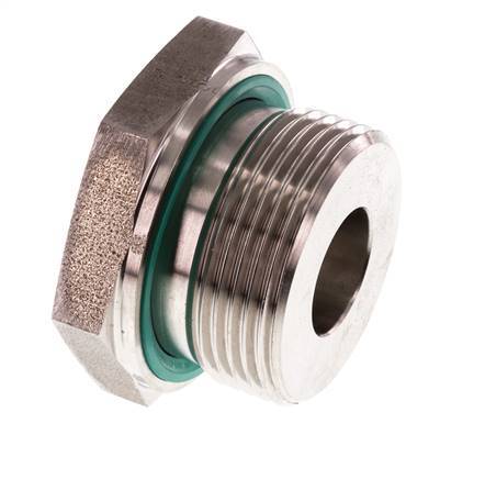 G 1 1/4'' x G 1/2'' M/F Adaptador reductor de acero inoxidable 400 Bar - Hidráulico