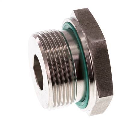 G 1 1/4'' x G 1/2'' M/F Adaptador reductor de acero inoxidable 400 Bar - Hidráulico