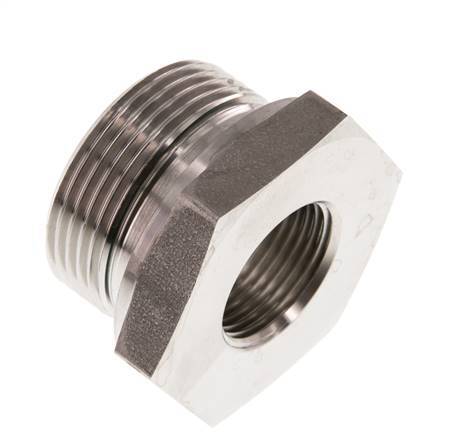 G 1 1/4'' x G 3/4'' M/F Adaptador reductor de acero inoxidable 400 Bar - Hidráulico