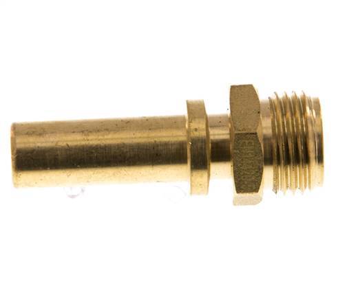 G 1/2'' Macho x 13mm Llave de manguera de latón con collarín de seguridad DIN 2817