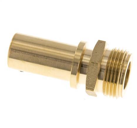 G 3/4'' Macho x 19mm Llave de manguera de latón con collarín de seguridad DIN 2817
