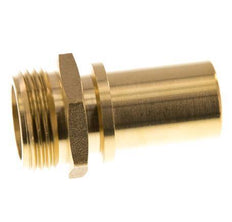 G 1'' Macho x 25mm Llave de manguera de latón con collarín de seguridad DIN 2817