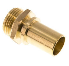 G 1'' Macho x 25mm Llave de manguera de latón con collarín de seguridad DIN 2817