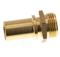 G 1'' Macho x 25mm Llave de manguera de latón con collarín de seguridad DIN 2817