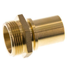 G 1 1/4'' Macho x 32mm Llave de manguera de latón con collarín de seguridad DIN 2817