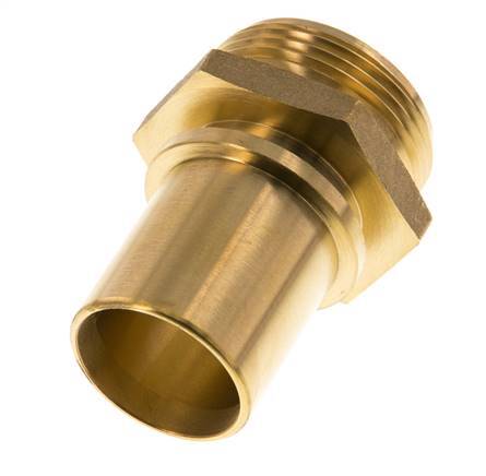 G 1 1/4'' Macho x 32mm Llave de manguera de latón con collarín de seguridad DIN 2817