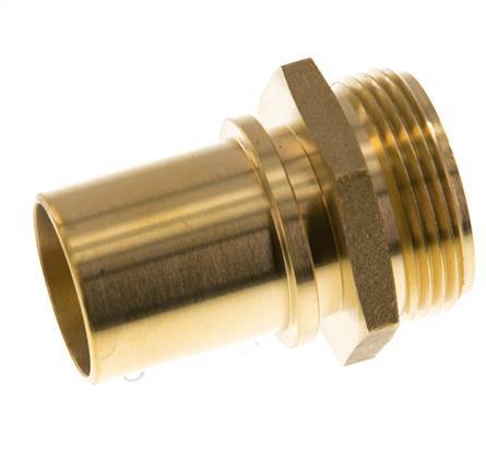 G 1 1/4'' Macho x 32mm Llave de manguera de latón con collarín de seguridad DIN 2817