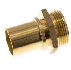 G 1 1/4'' Macho x 32mm Llave de manguera de latón con collarín de seguridad DIN 2817