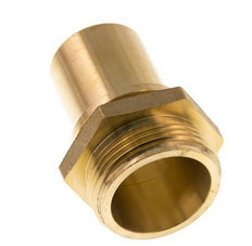G 1 1/4'' Macho x 32mm Llave de manguera de latón con collarín de seguridad DIN 2817