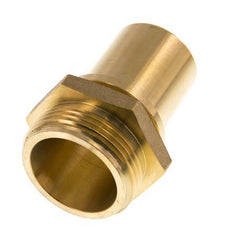 G 1 1/4'' Macho x 32mm Llave de manguera de latón con collarín de seguridad DIN 2817