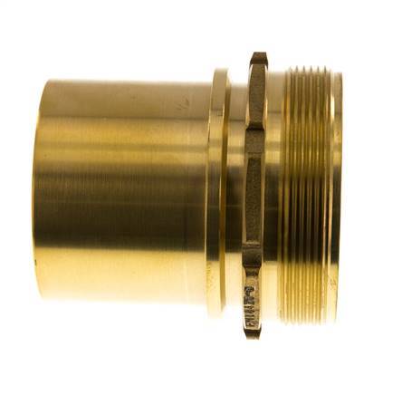 G 3'' Macho x 75mm Llave de manguera de latón con collarín de seguridad DIN 2817