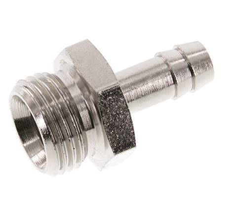 G 1/2'' Male x 9mm Nickel plated Brass Hose barb 16 Bar [2 Pieces]