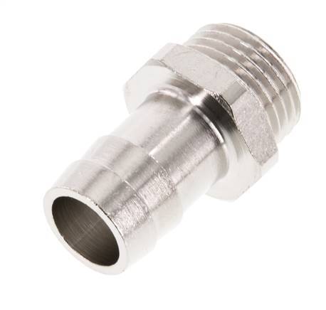 G 1/2'' Male x 16mm Nickel plated Brass Hose barb 16 Bar [2 Pieces]