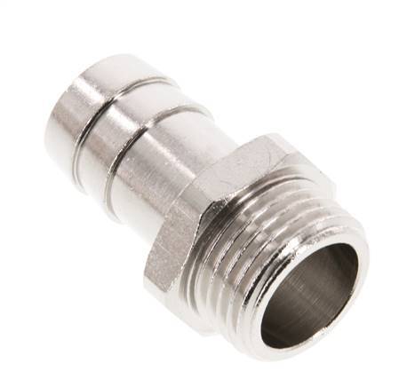 G 1/2'' Male x 16mm Nickel plated Brass Hose barb 16 Bar [2 Pieces]