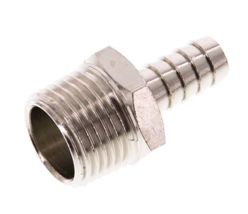 R 1/2'' Male x 10mm Nickel plated Brass Hose barb 16 Bar [2 Pieces]