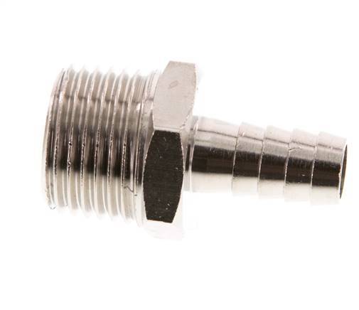 R 1/2'' Male x 10mm Nickel plated Brass Hose barb 16 Bar [2 Pieces]