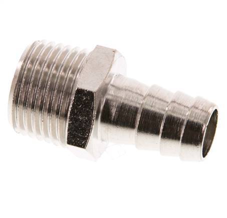 R 1/2'' Male x 13mm Nickel plated Brass Hose barb 16 Bar [2 Pieces]
