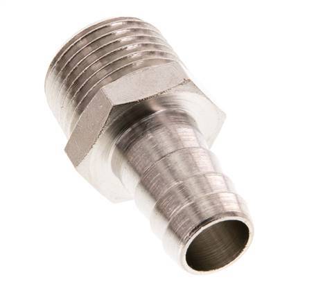 R 1/2'' Male x 13mm Nickel plated Brass Hose barb 16 Bar [2 Pieces]