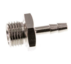 G 1/4'' Male x 4mm Nickel plated Brass Hose barb 16 Bar [5 Pieces]